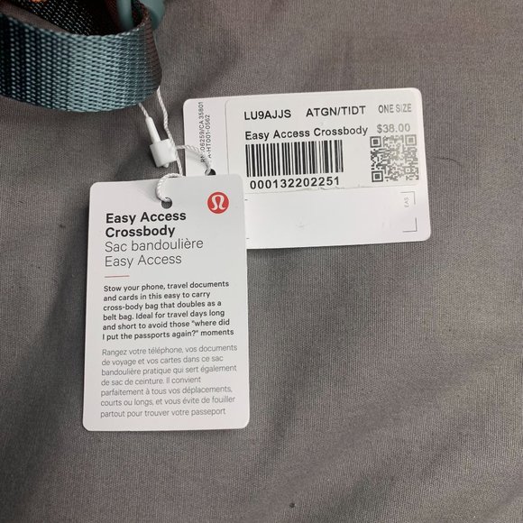 Lululemon Easy Access Crossbody Bag NWT O/S (ATGN/TIDT) Orange Green - Picture 13 of 13